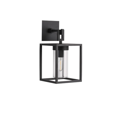 Avenue Lighting Outdoor 16"H Box Wall Sconce, Black/Clear Glass