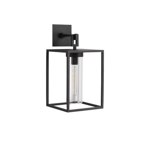 Avenue Lighting Outdoor 20"H Box Wall Sconce, Black/Clear Glass