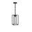 Avenue Outdoor 16"H Hanging Box Pendant, Black/Clear Glass