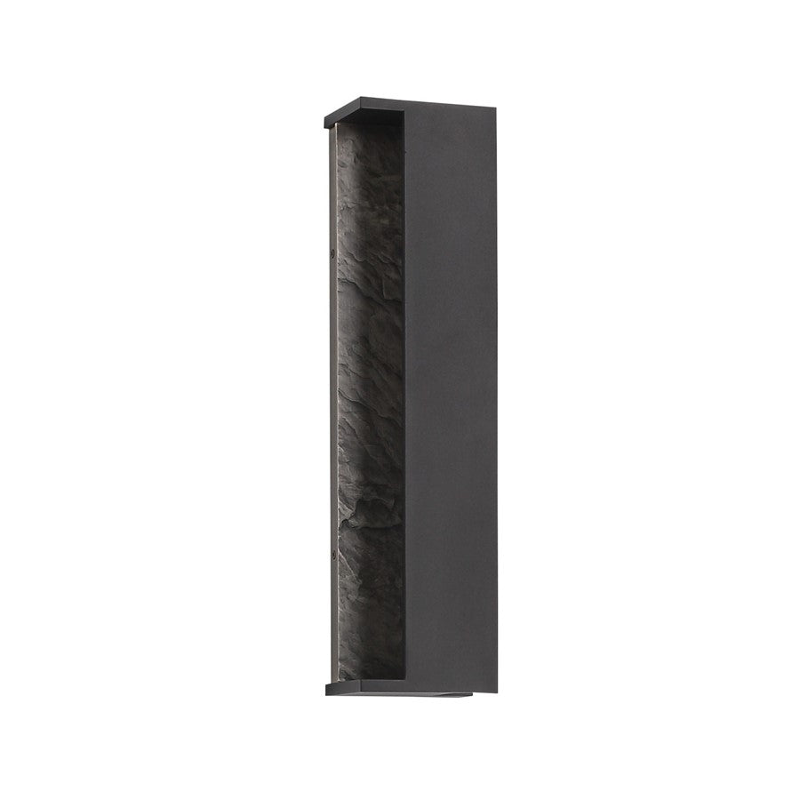 Avenue Outdoor 19"H Open Side LED Wall Sconce, Bronze/Grey