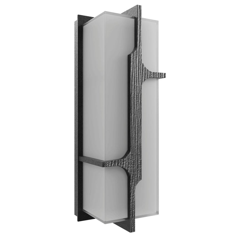 Avenue Lighting Avenue Outdoor LED 18" Sconce, Curved Geo Black