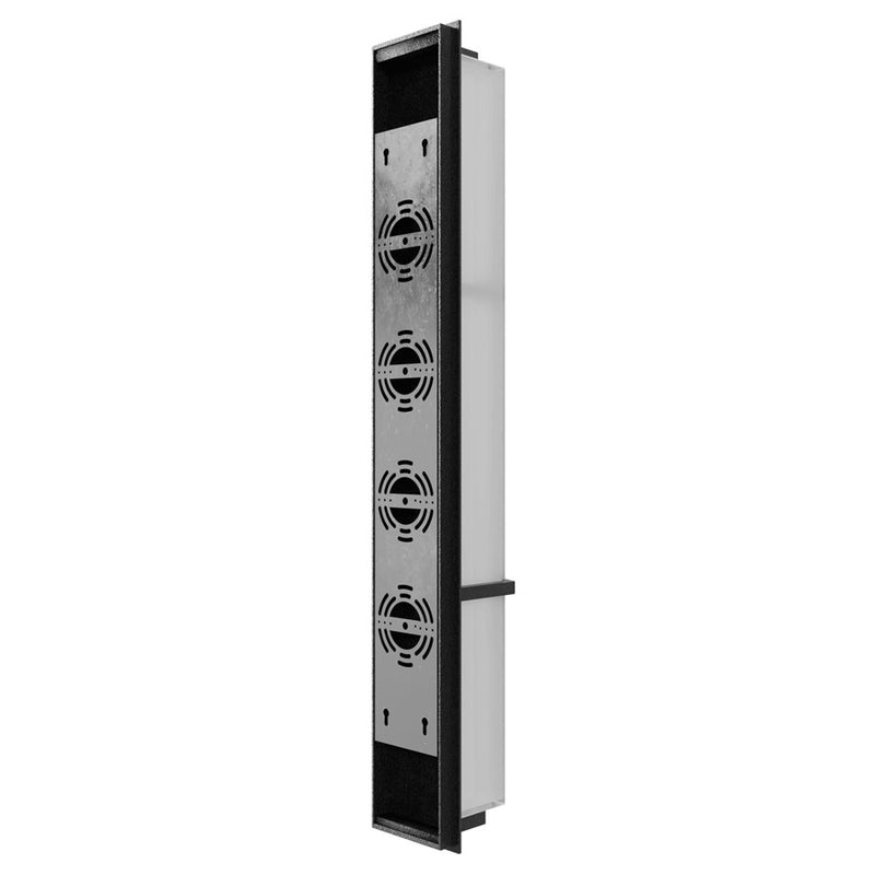 Avenue Lighting Avenue Outdoor LED 36" Sconce, Curved Geo Black