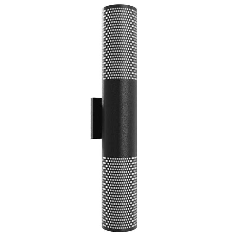 Avenue Lighting Avenue Outdoor 24in 1-Light Cylindrical Sconce | Modern Matte Black Aluminum and Acrylic | Outdoor Wall Light | Model AV2724-BLK