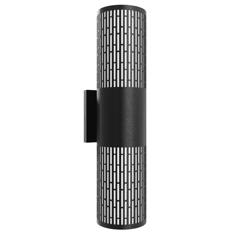 Avenue Lighting LED 18" Cylindrical Sconce, Grid Black