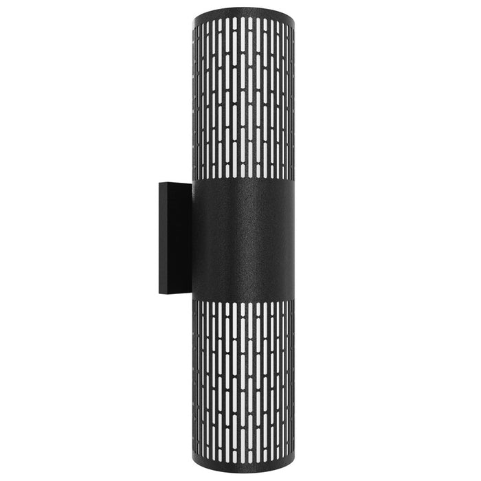 Avenue Lighting LED 18" Cylindrical Sconce, Grid Black