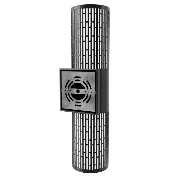 Avenue Lighting LED 18" Cylindrical Sconce, Grid Black
