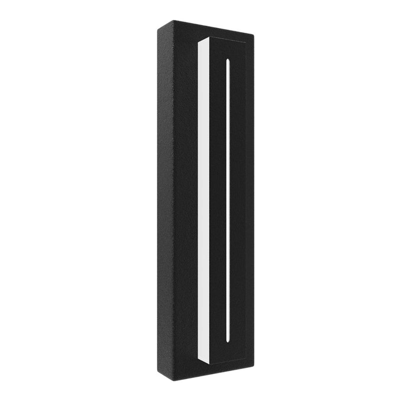 Avenue LED 18" Rectangular Sconce, Black/Raised LED Panel