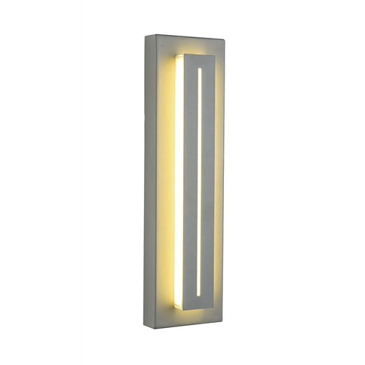 Avenue LED 18" Rectangular Sconce, Silver/Raised LED Panel