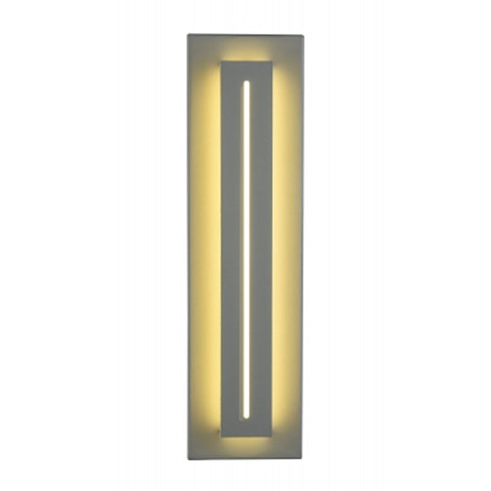 Avenue LED 18" Rectangular Sconce, Silver/Raised LED Panel