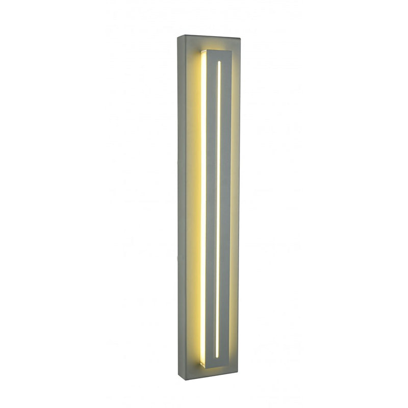 Avenue Avenue Outdoor 28in 1-Light LED Sconce | Modern Silver Aluminum | Outdoor Wall Light | 5 x 3 x 28 in | Model AV3228-SLV
