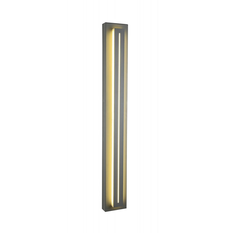 Avenue Lighting Avenue Outdoor 38in LED Outdoor Sconce | Modern Silver Aluminum | Porch & Garage Wall Light | 900 Lumens, 3000K | Model AV3238-SLV
