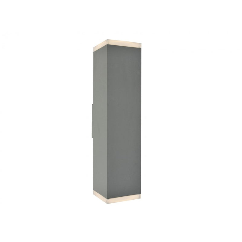 Avenue Lighting Avenue Outdoor 20in LED Wall Sconce | Modern Silver Aluminum and Acrylic | Outdoor Entryway & Porch | 5 x 5 x 20 in | Model AV9892-SLV