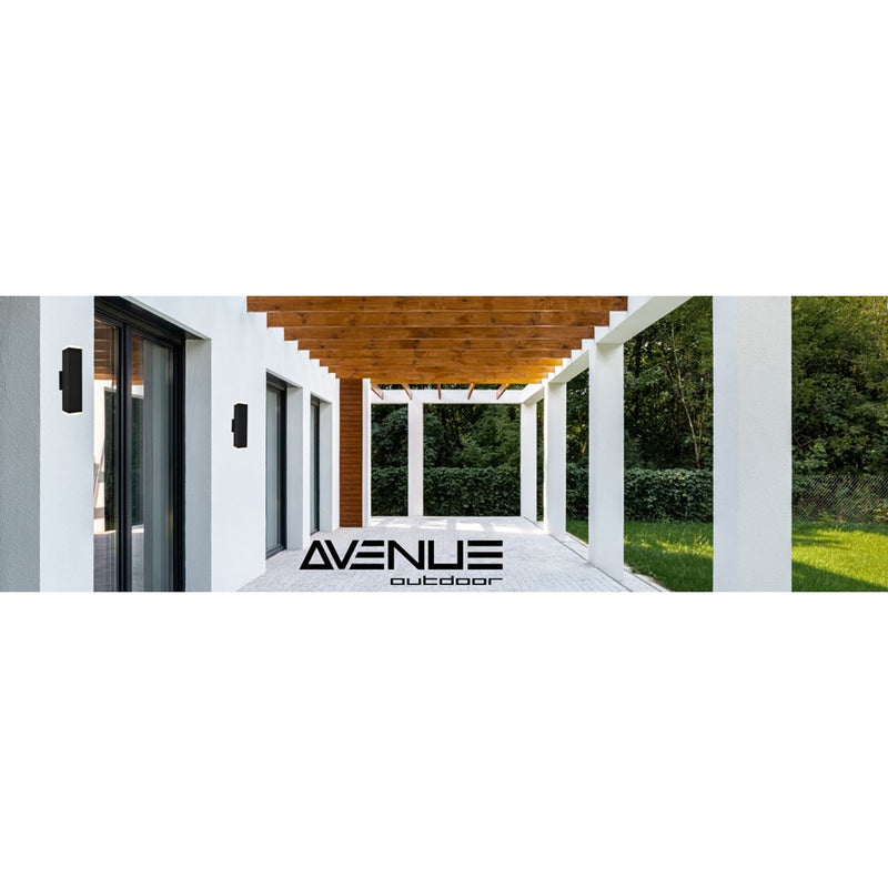 Avenue Lighting Avenue Outdoor LED 12" Sconce, Black/LED Panel