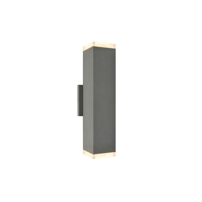 Avenue Lighting Avenue Outdoor 12in LED Wall Sconce | Modern Silver Aluminum and Acrylic | Outdoor Entryway & Porch | 4 x 4 x 12 in | Model AV9893-SLV
