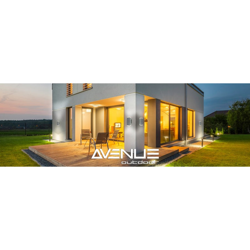 Avenue Lighting Avenue Outdoor LED 10" Sconce, Silver/LED Panel