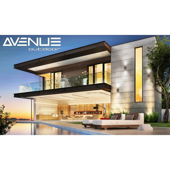 Avenue Lighting Avenue Outdoor LED 16" Cylindrical Sconce, Silver