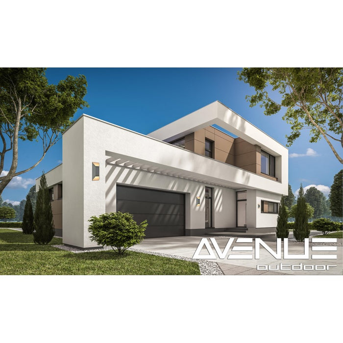 Avenue Lighting Avenue Outdoor LED 16" Rectangular Sconce, Silver