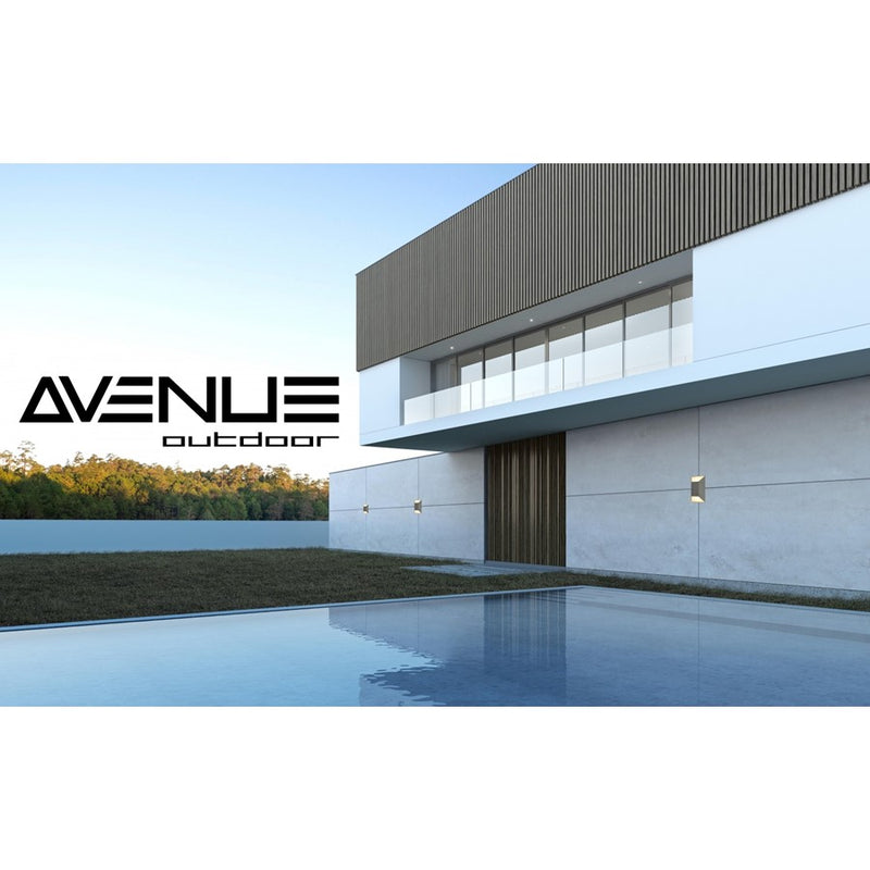 Avenue Lighting Avenue Outdoor LED 12" Rectangular Sconce, Silver