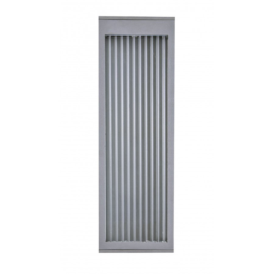 Avenue Lighting Avenue Outdoor LED 18" Sconce, Silver/Ribbed Glass - AV9902-SLV