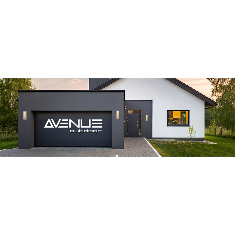 Avenue Lighting Avenue Outdoor LED 18" Sconce, Silver/Ribbed Glass