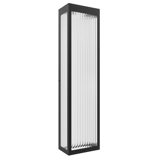 Avenue Lighting Avenue Outdoor LED 24" Sconce, Black/Ribbed Glass - AV9903-BLK