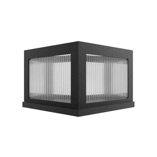 Avenue Lighting Avenue Outdoor LED 10" Sconce, Black/Ribbed Glass