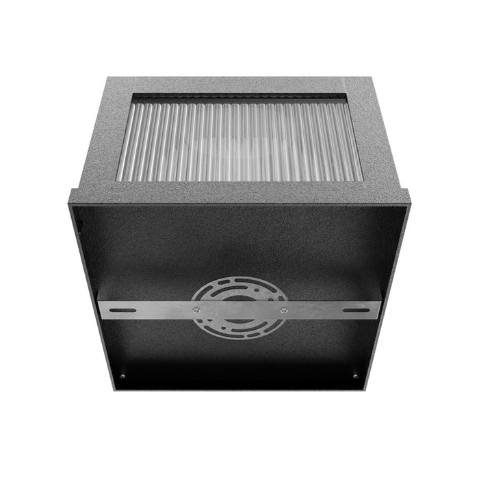 Avenue Lighting Avenue Outdoor LED 10" Sconce, Black/Ribbed Glass