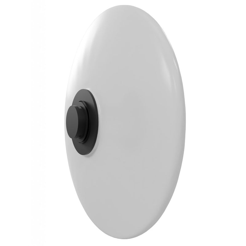 Avenue Lighting Fremont Disc 1-Light Wall Sconce | Sleek Modern White Glass and Black | Hallway & Bathroom Vanity | 9 x 9 x 3 in | Model G201