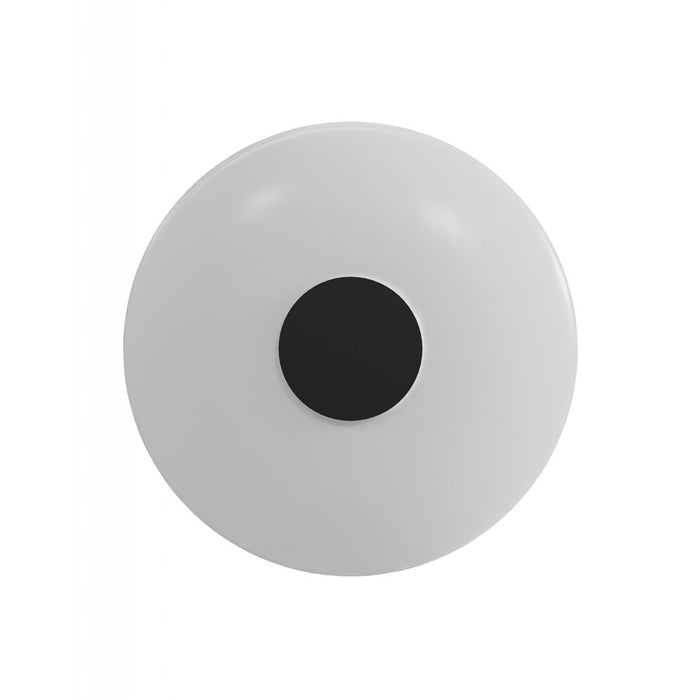 Fremont Disc Shape 1-Light with White Glass, Black