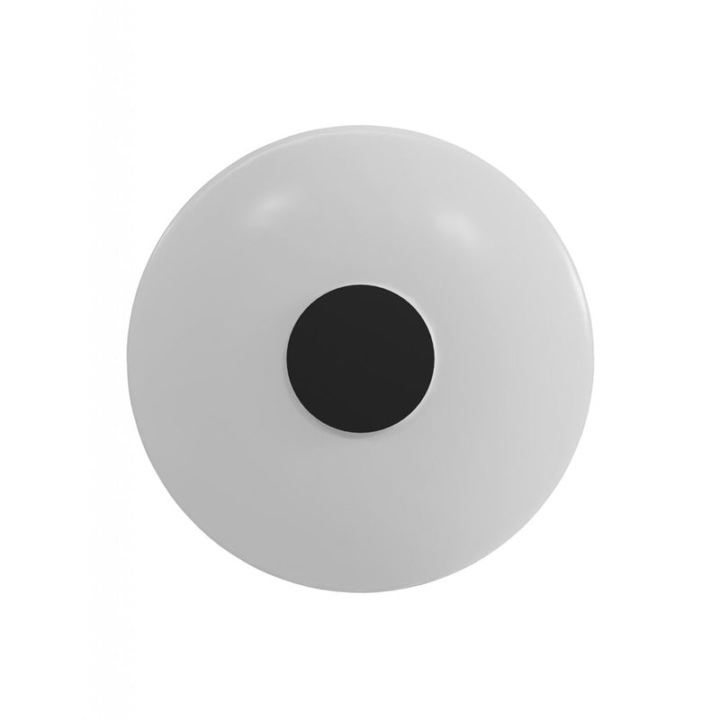Avenue Lighting Fremont Disc 1-Light Wall Sconce | Sleek Modern White Glass and Black | Hallway & Bathroom Vanity | 9 x 9 x 3 in | Model G201