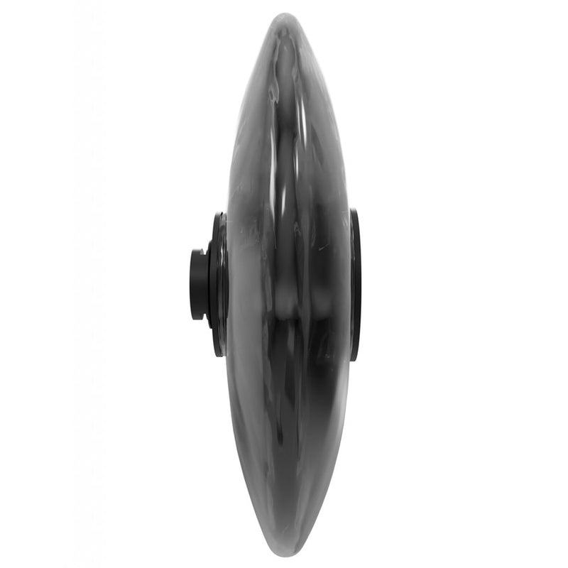 Avenue Lighting Fremont Disc 1-Light Wall Sconce | Sleek Modern Smoke Glass and Black | Hallway & Bathroom Vanity | 9 x 9 x 3 in | Model G202