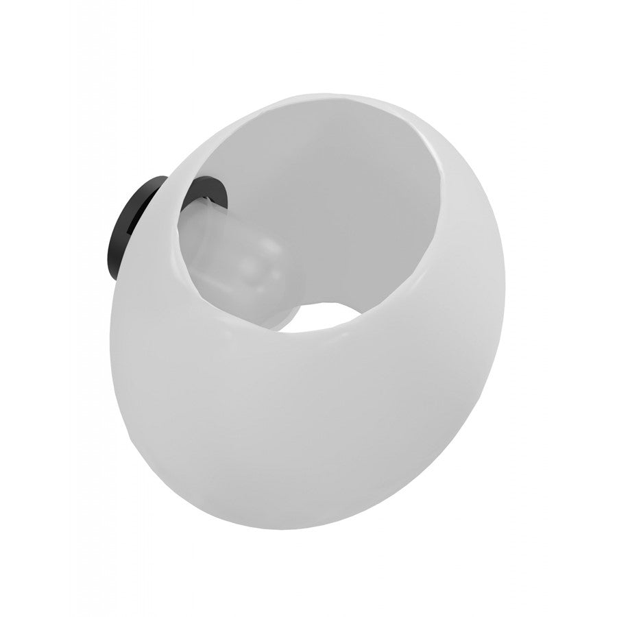 Fremont 1-Light with White Glass, Black - AEG301