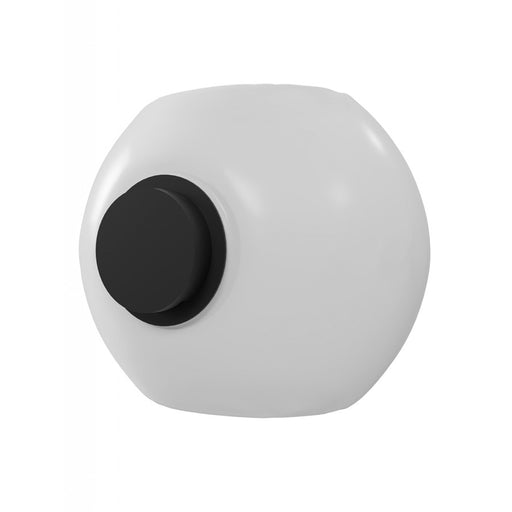 Fremont 1-Light with White Glass, Black