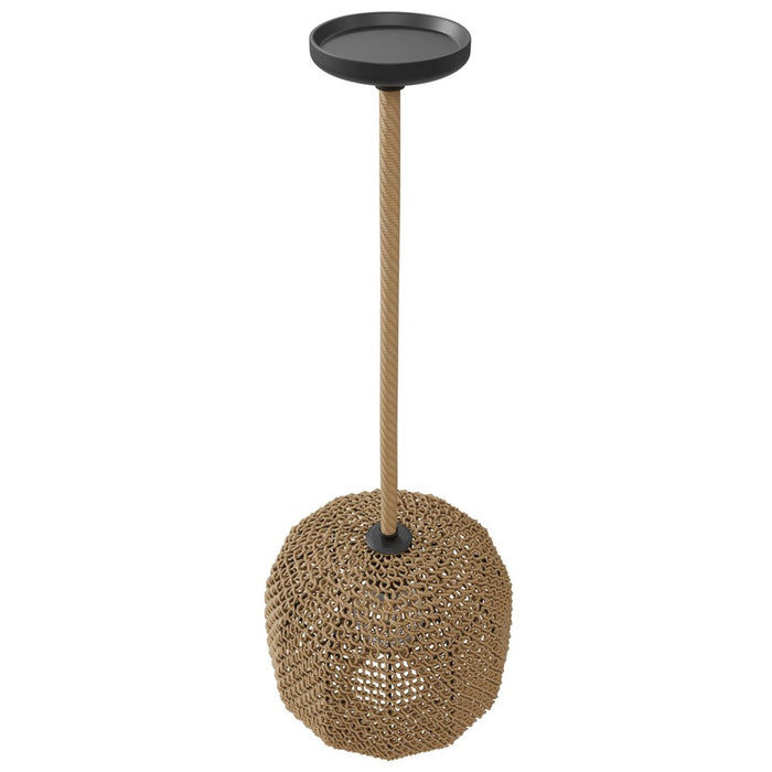 Avenue Lighting Malibu 1 Light 9" Pendant, Natrual Hemp Rope