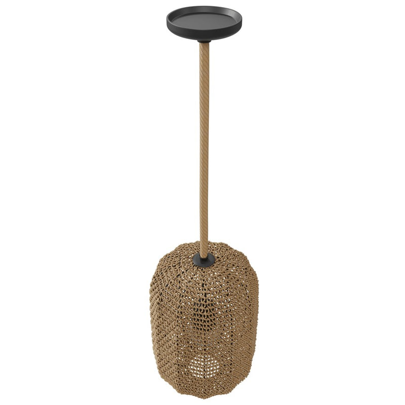 Avenue Lighting Malibu 1 Light 16" Oval Pendant, Natrual Hemp Rope