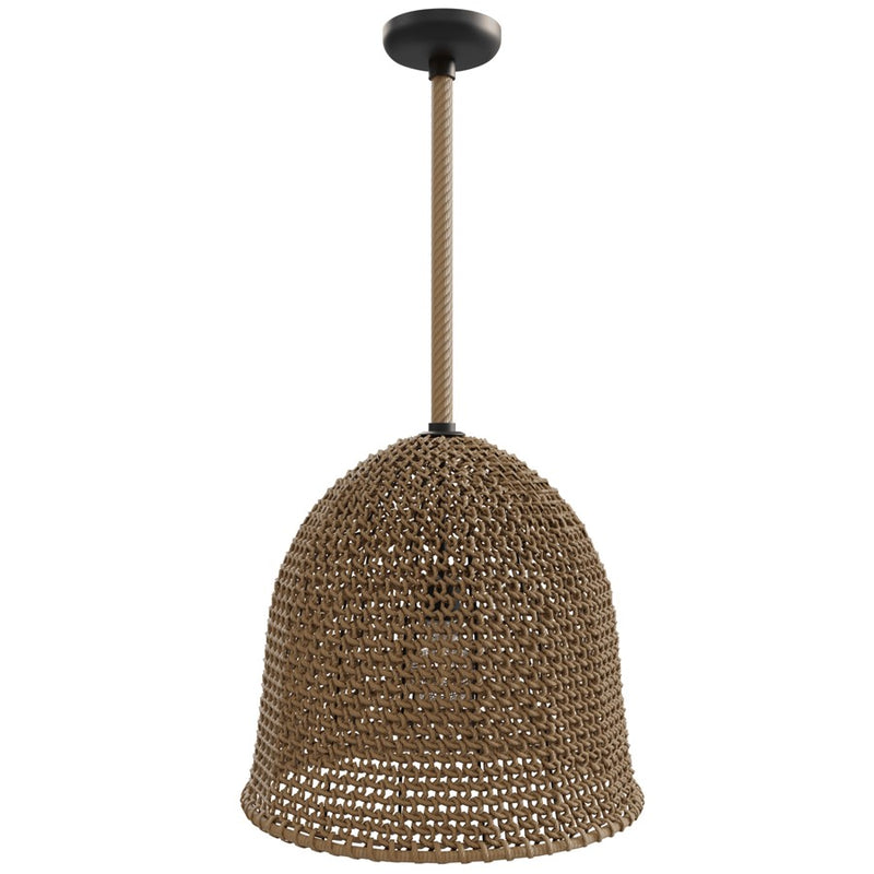 Avenue Lighting Malibu 20in 1-Light Pendant | Rustic Natural Hemp Rope | Kitchen Island & Dining Room | 20 x 20 x 20 in | Model HF1007-RP