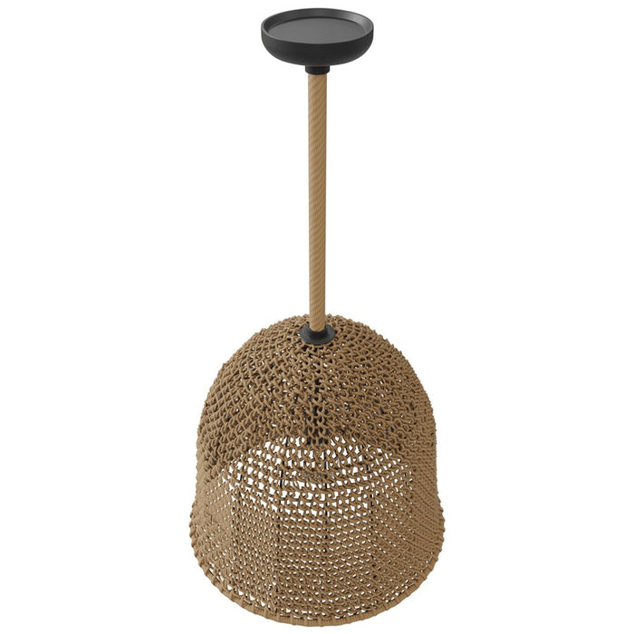 Avenue Lighting Malibu 1 Light 20" Pendant, Natrual Hemp Rope