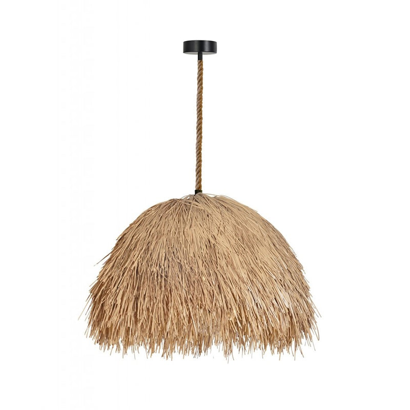 Avenue Lighting Malibu 40in 1-Light Pendant | Coastal Hemp Rope and Black | Kitchen Island & Dining Room | 28 x 40 x 40 in | Model HF1011-RP