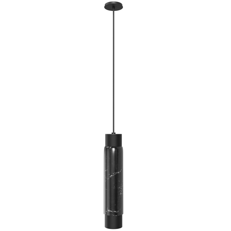 Avenue Lighting Cicada 1 Light 14" Pendant, Black Marble