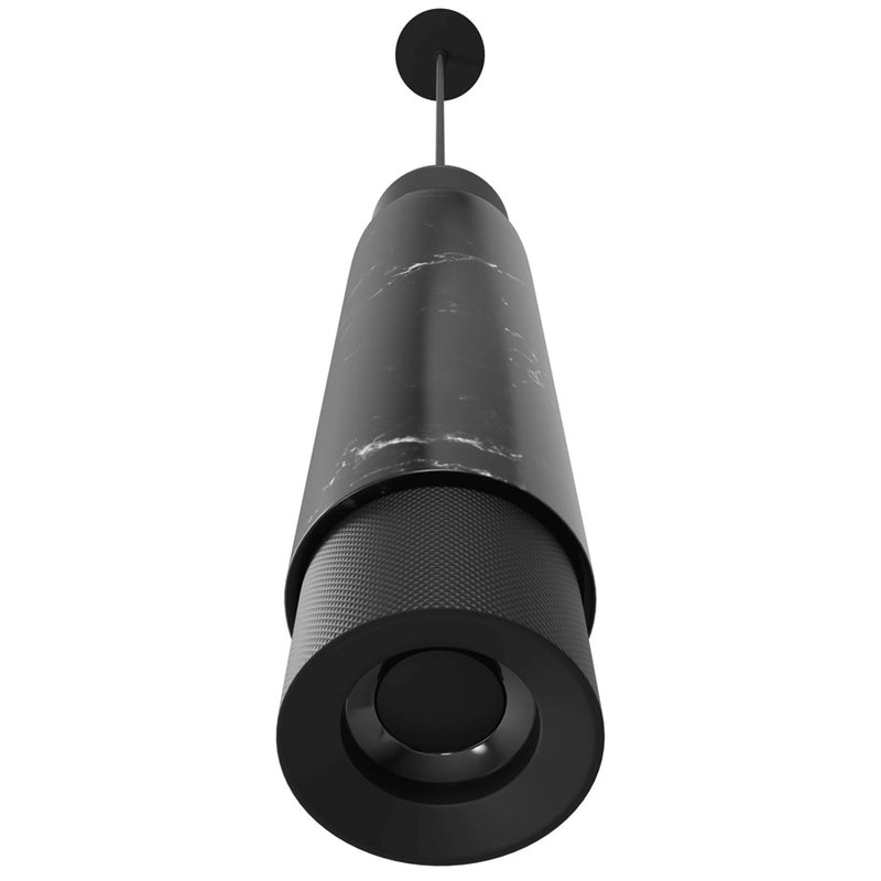 Avenue Lighting Cicada 1 Light 14" Pendant, Black Marble