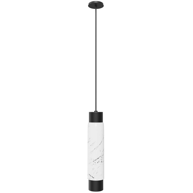 Avenue Lighting Cicada 1 Light 14" Pendant, White Marble