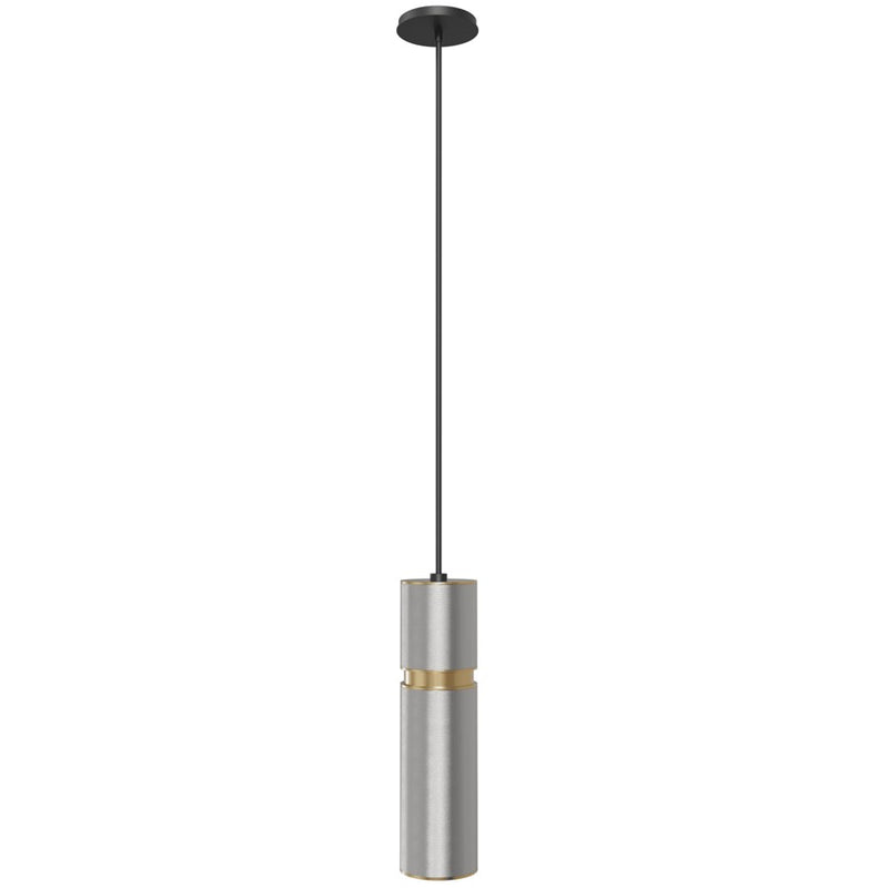 Avenue Lighting Cicada 10in 1-Light Pendant | Art Deco Knurled Light Grey and Brass Aluminum | Kitchen Island & Dining Room | Model HF1072-LGB