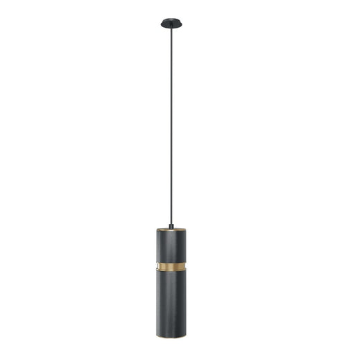 Avenue Lighting Cicada 1Lt 10" Pendant, Knurled Dark Grey/Brass