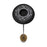 Avenue Lighting Cicada 1Lt 10" Pendant, Knurled Dark Grey/Brass