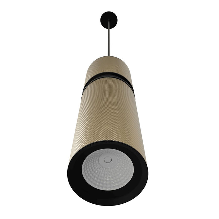 Avenue Lighting Cicada 1Lt 10" Pendant, Knurled Brass With Black