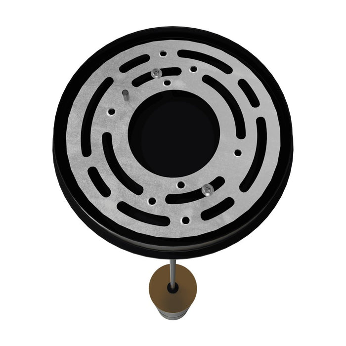 Avenue Lighting Cicada 1Lt 13" Pendant, Black With Knurled Brass