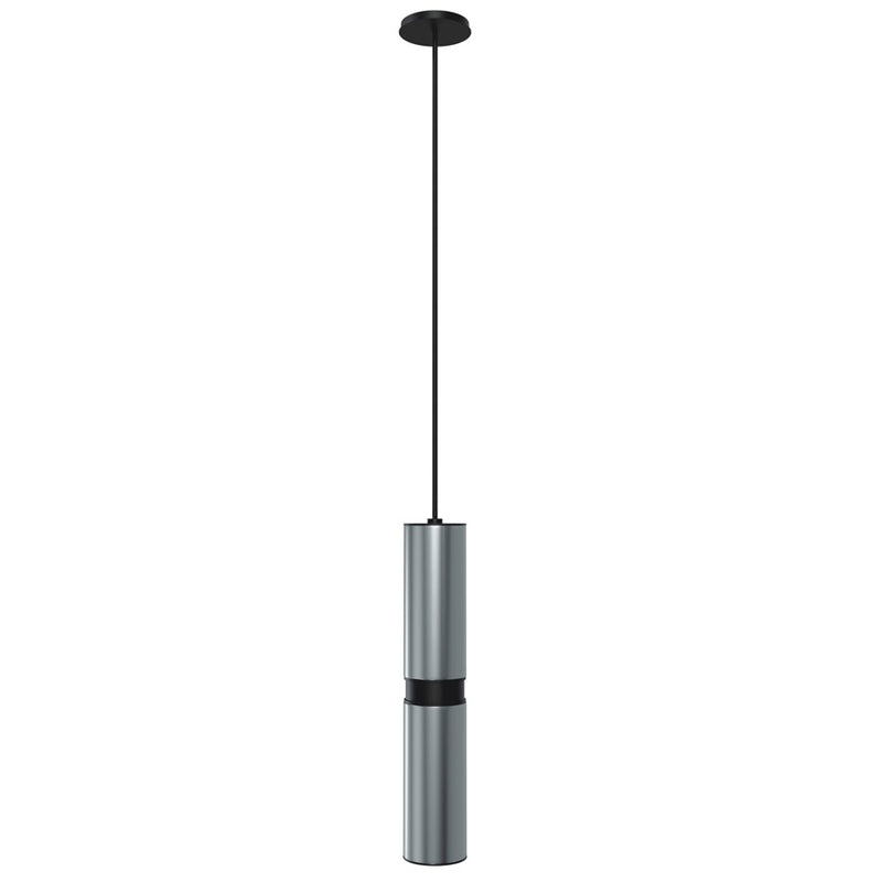 Avenue Lighting Cicada 1Lt 12" Pendant, Knurled Grey With Black