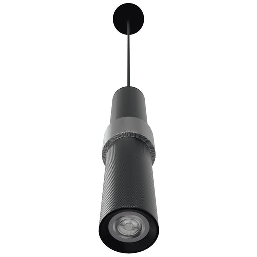 Avenue Lighting Cicada 1Lt 15" Pendant, Dark Grey/KnurledLt Grey