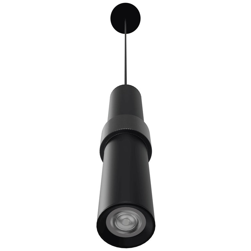 Avenue Lighting Cicada 15in 1-Light Pendant | Art Deco Black and Knurled Black Aluminum | Kitchen Island & Dining Room | Model HF1081-BLK