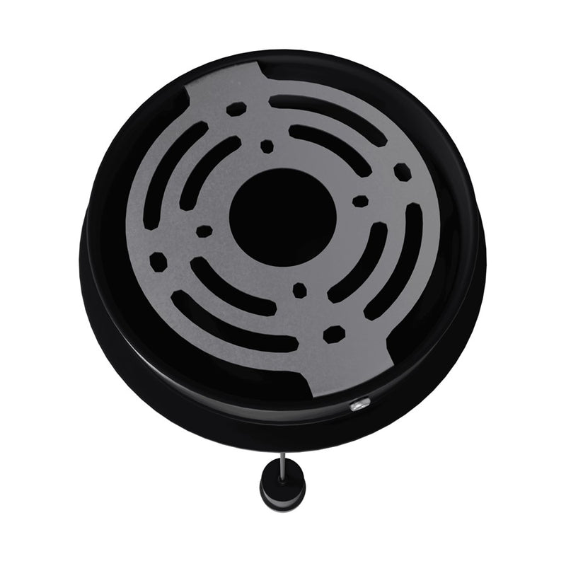 Avenue Lighting Cicada 15in 1-Light Pendant | Art Deco Black and Knurled Black Aluminum | Kitchen Island & Dining Room | Model HF1081-BLK